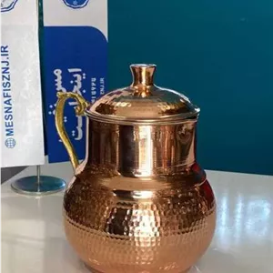 پارچ مسی درب دار طرح توپی