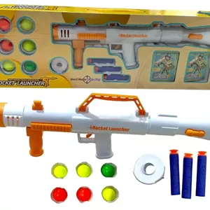 تفنگ اسباب بازی راکت لانچر مدل Rocket Launcher با توپ و تیر فومی