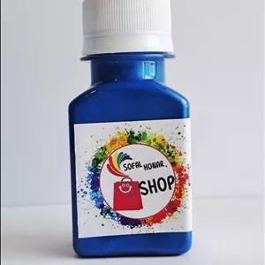 رنگ اکریلیک آبی کاربنی صدفی الوان متالیک ۹۰ میل