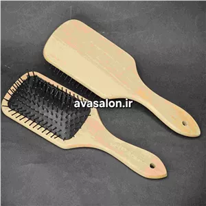 برس چوبی بامبو دانه پلاستیکی مو | مناسب شانه‌کردن، ماساژ کف سر و کاهش گره و وز مو
