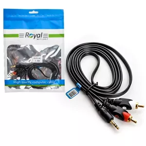 کابل 1 به 2 صدا و تصویر (RCA) رویال (Royal) طول 1.5 متر