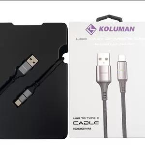 کابل شارژ و انتقال داده تایپ سی  شرکت کلومن مدل Koluman KD-82