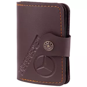 کیف  جاکارتی چرمی Mercedes Benz/ رنگ قهوه ای