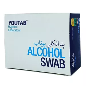 پد الکلی یوتاب حاوی الکل ۷۰ درصد بسته ۱۰۰ عددی