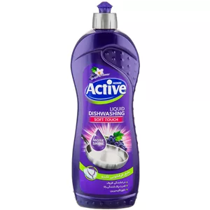 مایع ظرفشویی گليسيرينه اکتیو حاوی رایحه انگور و گل وزن 750 گرم