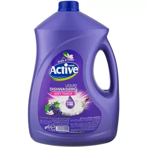 مایع ظرفشویی گليسيرينه اکتیو حاوی رایحه انگور و گل وزن 3500 گرم