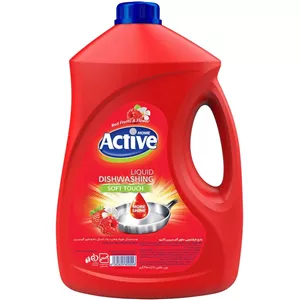 مایع ظرفشویی گليسيرينه اکتیو حاوی رایحه میوه‌های قرمز و گل وزن 3500 گرم