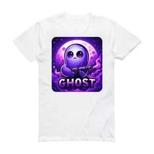 تیشرت مردانه و پسرانه سفید طرح گوست