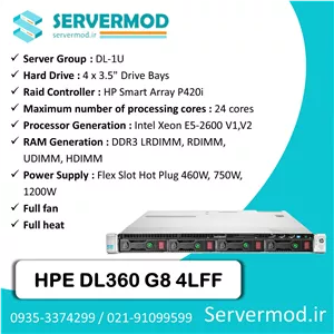 سرور HP ProLiant DL360p Gen8 8SFF