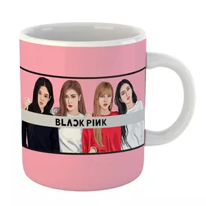 ماگ سرامیکی طرح گروه موسیقی بلک پینک کد 874