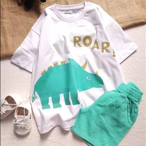 تی شرت تک برند مانکی طرح دایناسور گروه سنی 7 تا 10 سال کد 1547