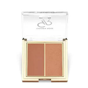 پالت رژ گونه پودری دوتایی گلدن رز Golden Rose مدل Iconic Duo رنگ Warm Pearl شماره 05