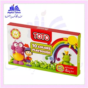 خمیربازی سطلی  10 رنگ  ( توتو )