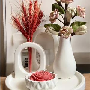 گلجا استند گلدان شات شمع(دکوری۵تیکه)