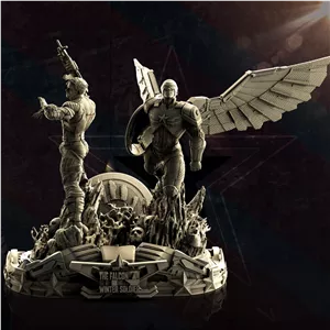 فایل سه‌بعدی اکشن‌فیگور Winter Soldier and Falcon