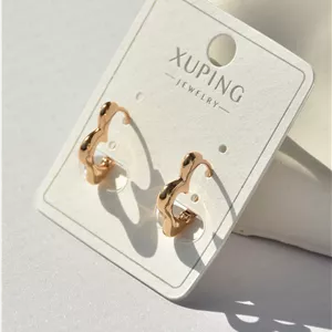 گوشواره حلقه‌ای قلب دفرمه برند ژوپینگ XUPING