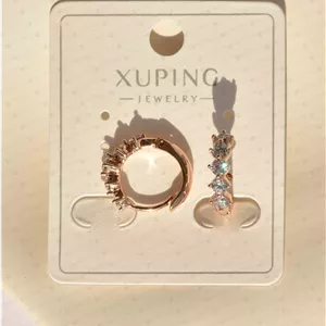 گوشواره حلقه‌ای نگینی برند ژوپینگ XUPING