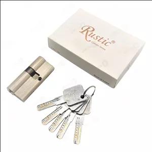 سیلندر و مغزی قفل روستیک ساتن تمام برنج