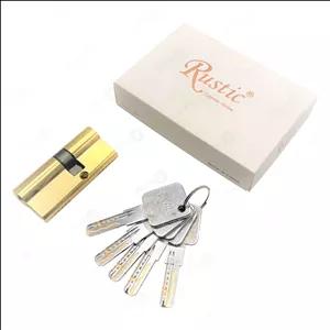 سیلندر و مغزی قفل روستیک طلایی تمام برنج