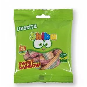 پاستیل شکری رشته ای رنگین کمان شیبا