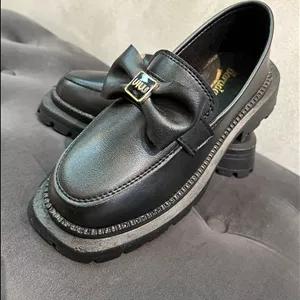 لوفر پاپیونی شیک طبی مشکی چرم زنانه دخترانه کالج لژدار پاپیون ( 2024 )