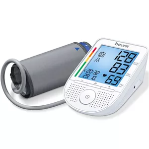فشارسنج بازویی دیجیتال Beurer مدل BM49 با حافظه 99 رکورد، قابلیت ذخیره نتایج دو کاربر، نمایش میانگین، اندازه‌گیری فشار خون و ضربان قلب، نور پس‌زمینه تک‌رنگ و سایز بازو 22 تا 36 سانتی‌متر (ارسال رایگان) 