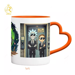ماگ انیمیشن ریک و مورتی Rick and Morty دسته قلبی کد 9246