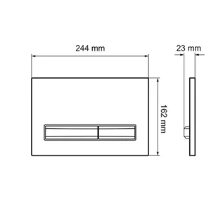 کلید فلاش تانک توکار ایران – پرایم استیل طلایی خش‌دار (کد ۶۲)