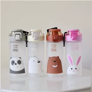 قمقمه کودک سه خرس اکریلیکی شفاف 500 میلی‌لیتر | قمقمه ایون طرح سه کله پوک