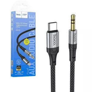 کابل AUX برزنتی HOCO UPA26 | کابل صوتی ۳.۵ میلی‌متری مقاوم و باکیفیت - مشکی