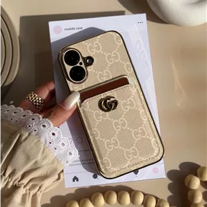 قاب گوشی آیفون مدل Gucci GG جاکارتی دار