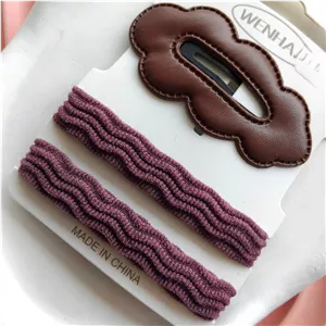 ست کش و گیره مو زنانه حوله‌ای و چرمی شیک مناسب استفاده روزانه چهار رنگ متنوع و کاربردی