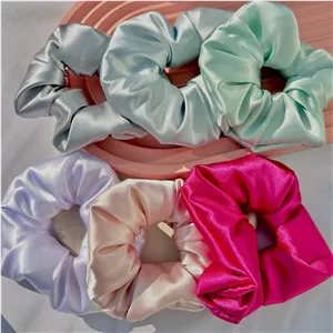 کش مو اسکرانچی ساتن ساده رنگهای پاستیلی