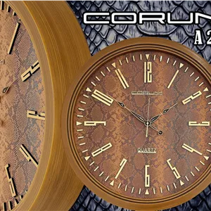 ساعت دیواری کروم صفحه چرمی کد A 214