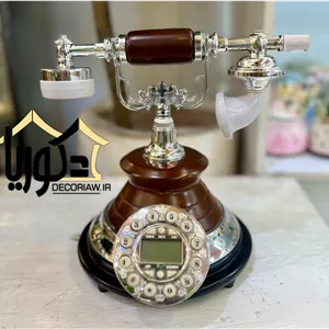تلفن رومیزی چوبی الگانت همراه با آیدی کالر کد Elg/02