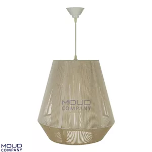 چراغ آویز الماس متوسط کرم مکرومه (موعود) فیلم تولید مشابه این محصول در توضیحات