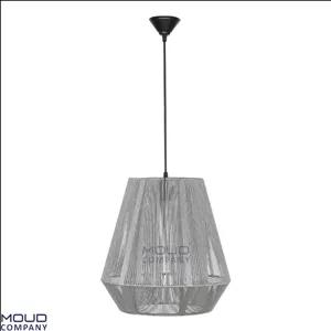 چراغ آویز الماس مکرومه متوسط طوسی (موعود) فیلم تولید مشابه این محصول در توضیحات