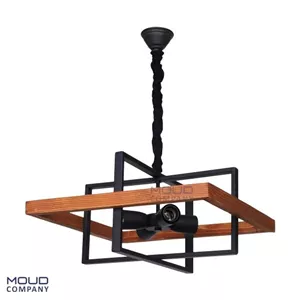 لوستر ستاره تخت چوب فلز B ( موعود )