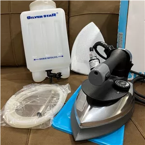 اتو سرمی SILVER STAR 1800W سیلور استار اصلی با فیلتر آب بیرونی و لوازم اصلی و فابریکی (پس کرایه)
