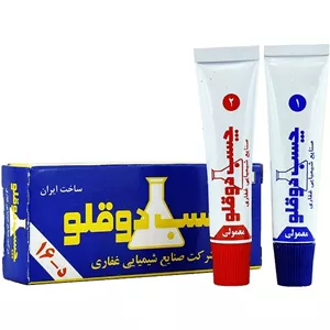 چسب دوقلو غفاری وزن 20 گرم رنگ دار