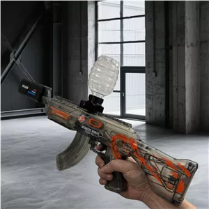 اسباب بازی تفنگ AK 47 خارجی تیر سه حالته دودزا و چراغ دار