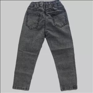 شلوار مام فیت بچگانه طوسی تیره