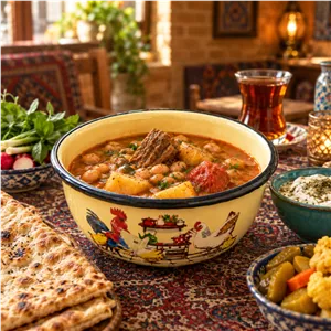 کاسه 1 لیتری لعابی روس خروس 7675