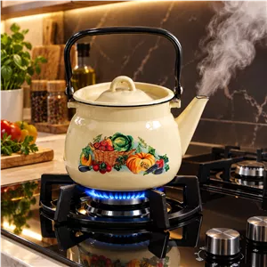 کتری تک 2.5 لیتری لعابی روس کدو 7703