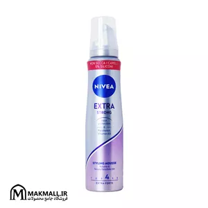 فوم حالت دهنده مو نیوآ اکسترا استرانگ حجم 150 میل | Nivea Extra Strong Styling Mousse 150ml Silicone-Free