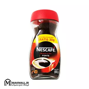 قهوه فوری نسکافه کلاسیک فورته | Nescafé Classic Forte - قوطی شیشه‌ای 190 گرمی درجه رست متوسط تا تیره