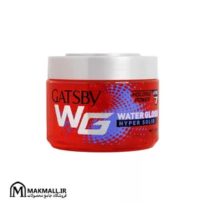 ژل موی گتسبی واتر گلاس هایپر سالید مدل ۷ فوق‌العاده قوی ۳۰۰ گرم | Gatsby Water Gloss Hyper Solid Hair Gel Level 7 Extra Strong Hold 300g