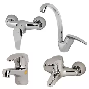 ست شیرالات آرتین مدل نگین کروم