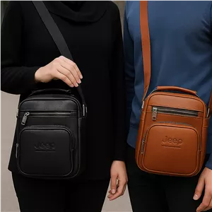 کیف دوشی Jeep مدل 5 زیپ سایز بزرگ، جادار و بادوام