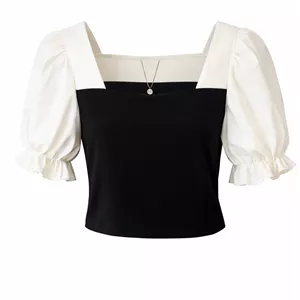 کراپ یقه خشتی زنانه برند Vero Moda کد 047